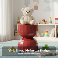 Hourglass-Shaped Stool Multi-Functional Small Seat Modern Design for Living Room