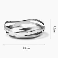 Stainless Steel Fruit Bowl Easy to Clean 304 Steel Serving Tray Mirror Finish