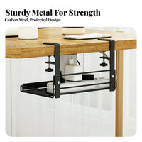 clamp-on beneath-desk holder Large Capacity Hanging Tray Sturdy for telecommuting Workers