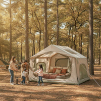 Elevated Inflatable Tent Spacious Cabin Tent Quick Setup Windproof for Backyard