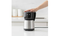 Compact Coffee and Seasoning Grinder Multi-Functional Electric Grinder with Steel Cup Safety Lock Brushed Silver for Home Cooks, Kitchen, Countertop, Office