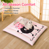 Dog Bed for Older Dogs, Large Dog Bed, All Seasons Washable Pet Bed, Water-Resistant Cotton, Dark Grey Ball Pink