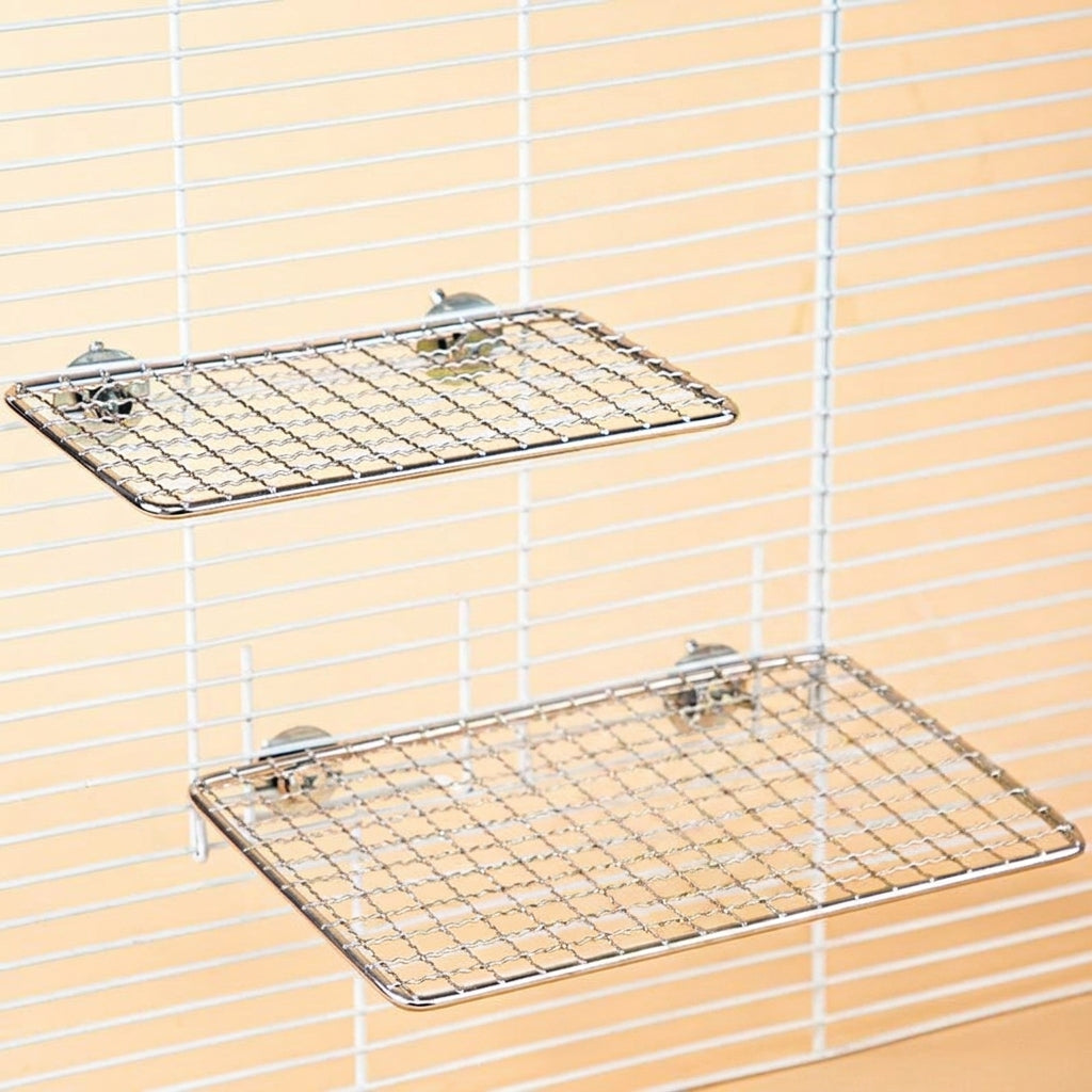 Parrot Perch and Bird Stand for Medium Birds, Stainless Steel Cage Accessory, Minimalist Budgie Perch for Parakeet and Cockatiel Enclosures