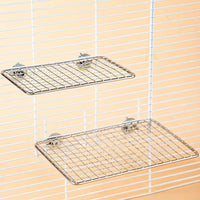 Parrot Perch and Bird Stand for Medium Birds, Stainless Steel Cage Accessory, Minimalist Budgie Perch for Parakeet and Cockatiel Enclosures