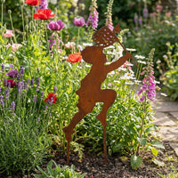Metal Garden Stake Weather-Resistant Metal Silhouette Stake Easy Installation Rustic Animal Garden Decor for Gardeners, Patio, Planter Pot