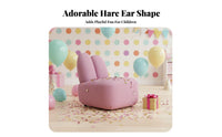 hareShaped kids' Sofa hare Ear Backrest Miniature Upholstered Armchair Cute creature Design Soft and Comfy for Girls, Playroom