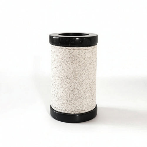 Cylindrical Vase Textured Flower Holder Modern for Hotel Lobby
