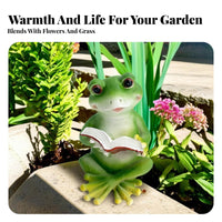 Reading Statue Weather Resistant Statue Weatherproof Reading Animal Figurine for Gardeners, Patio, Balcony, Indoor