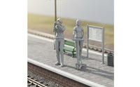 5 Pieces Assorted Poses HO Scale People Painted Resin Miniature Scene Figures for Model Railway