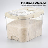 Storage Container 10kg Rice, Rice Dispenser with Measuring Cup, Airtight Kitchen Storage for Cereal, - Image 2