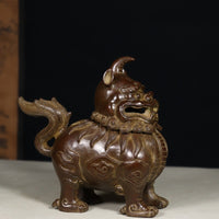 纯铜甪端香炉瑞兽熏香炉家用室内铜工艺品香道檀香茶创意家居装饰