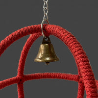 Parrot Swing Perch Made of Rope with Bell, Iron Bird Enrichment Toys for Cockatiel, Budgie and Parakeet Physical Activity