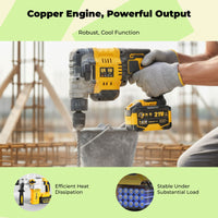 Percussion Drill, Power Drill, Angle Grinder, Professional Power Tool Combo Kit, Variable Speed, sturdy Duty, Multi-Functional, Construction, Workshop