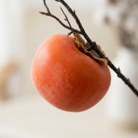 Artificial Persimmon Branches for Decor, Lifelike Foam Fruit Branches, No Wateri #variant:Persimmon Large Fruit