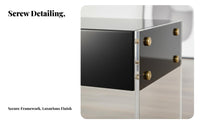 Clear Waterfall End Table Minimalist Design Nightstand Easy to Clean for Bedroom