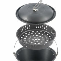 Camping Stockpot Large Capacity Hanging Pot Lightweight for Barbecue