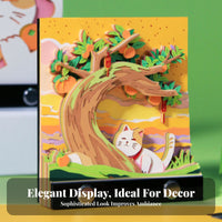 Decorative Ornament Cat Sculpture Memo Block Creative Design 3D Art Memo Pad Unique Gift for Students, Children, Home, Workspace, Study Room