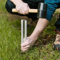 4 Pieces Garden Arch Anchor U-Shaped Ground Stake Reusable Tent Peg for Gardeners, Campers, Camping, Outdoor, Playground