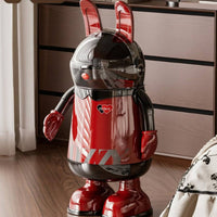 Rabbit Trash Can Decorative Lettering Cartoon Rabbit Bin Upright Ears