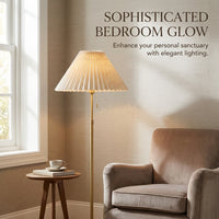 Home Decoration Table Lamp Shade for Living Room Decor, Removable Linen Material Lampshade for Floor and Large 24cm Pleated Design
