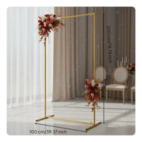 Square Metal Arch Frame Versatile Square Metal Backdrop Arch Simple Assembly Heavy Duty Party Backdrop for Outdoor