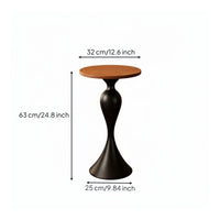 Small Round Side Table Rounded Edges Round Pedestal Side Table Rust-Proof