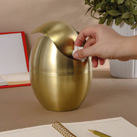 Stainless Steel Trash Can Tabletop Refuse Bin Rust-Resistant Household Container