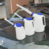 蓝盖刻度机油壶塑料机油壶加油壶注油器车船用注油壶4S店机油壶