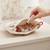 Cartoon Quilted Cosmetic Pouch Mini Storage Bag