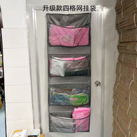 跨境新款门上收纳包儿童玩具家居收纳挂袋 网格毛绒储物袋便携