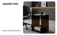 2-Tier Clear End Table Transparent Aesthetic Household Furniture for Party Hosts