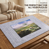 Roll Mat for Puzzles with Felt Material for Up to 3000 Pieces, Portable Space Saving Storage Solution for Adults