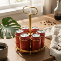Beer Carrier Rack Detachable Can Basket Handheld Drink Storage for Party