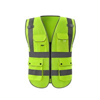 Long-Lasting Reflective Safety Vest Lightweight High Visibility Vest Machine Washable Safety Workwear for Road Workers