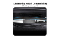 Black Hood Water Strip ABS Front Hood Water Strip Smooth Car Part Molded