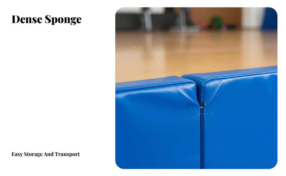 Foldable Design Folding Tumbling Mat Fall Protection Folding Crash Mat Heavy Force Absorption Thick Crash Pad Multi-Purpose for Gymnasts, Cheerleaders, Dance Studio, Gymnasium, School, Home