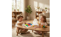Natural Color Matching Toy with Storage Bag Smooth Color Sorting Board with Balls Educational Wooden Matching Board with Balls Fine Motor for Classroom