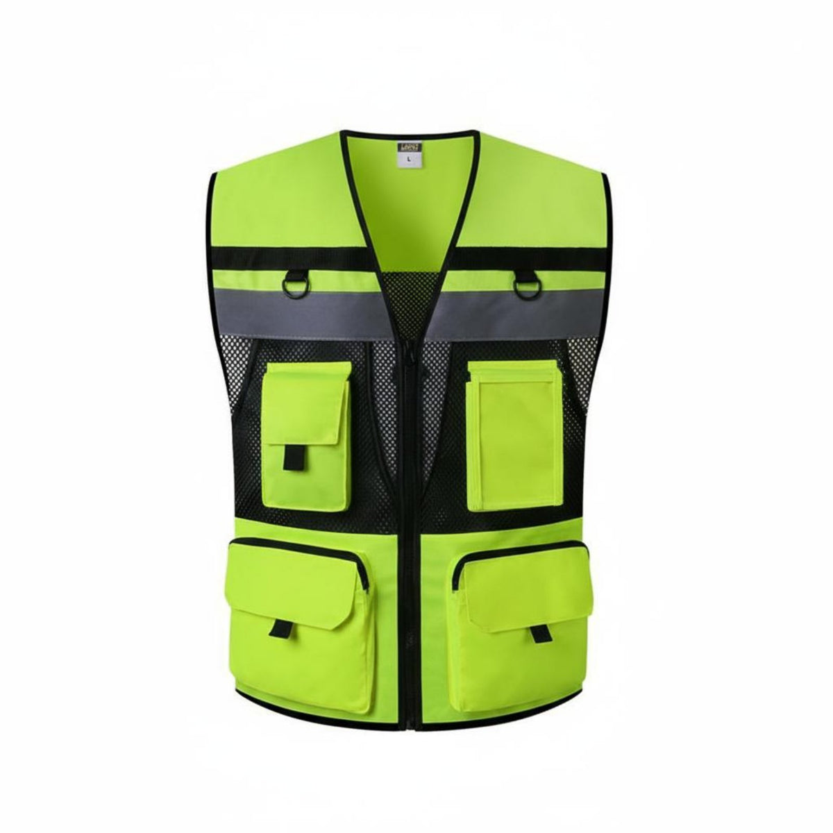 Lightweight Reflective Safety Vest Long-Lasting High Visibility Construction Vest 3D Ergonomic Fit for Road Workers, Traffic Controllers, Cyclists, Roadside, Nighttime