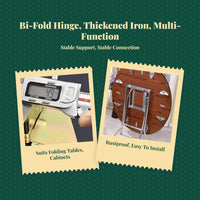 Panel Hinge, sturdy Duty Folding Table Hinge, Stainless Steel, Space Saving, Home Furniture Support
