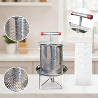 Honey Press with Strainer Bags Stainless Steel Honey Press Heavy Duty Kitchen Tool for Hobbyists