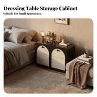 Modern Design hinged-lid Vanity Minimalist & design hinged-lid Vanity Set Multi-Functional Dressing Table Space-Saving for Apartment Dwellers, Young Adults, Teenagers, Study