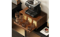 Countertop Cabinet with Drawer Small Small Coffee Station Organizer Sturdy Coffee Bar Cabinet
