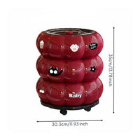 Pumpkin Trash Can Lidded Cartoon Trash Can Segmented