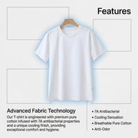 Cooling T-Shirt for, Crew Neck Tee Regular Fit, Breathable Moisture Wicking Base Layer Casual Wear Solid Color