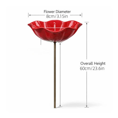 Metal Flower Garden Stake Handmade Outdoor Decor Bright Colors