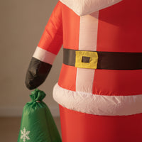 Inflatable Santa with Sack Outdoor Santa Father Christmas with Present Sack Yard Decor Giant Waving for Lawn, Porch