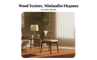 Upholstered Winding Rear Chair Sturdy Wood Legs Household Furniture Period-Period Modern Design Stable Support for Dining Room