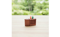1:64 Scale Miniature Bar Counter Wood-Grain Bar Counter with Bottles Simple Dollhouse Pub Set Detailed for Collectors