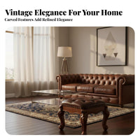 Upholstered Vanity Stool Multi-Purpose Ottoman Vintage Design for Children