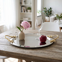 Serving Tray with Handles Long-Lasting Stainless Steel Tray Long-Lasting